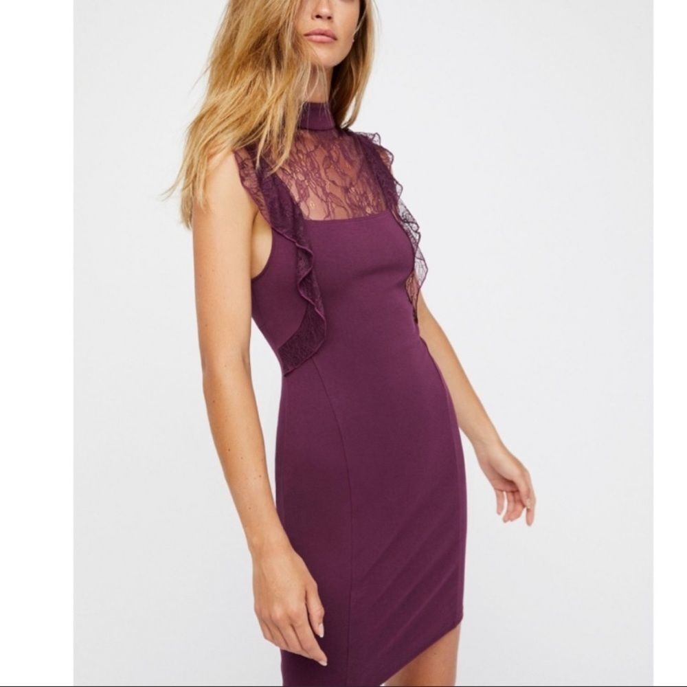 NWT Free People Beaumont Muse Lace Detail Dress